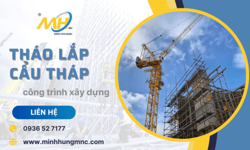 Quy trình tháo lắp cẩu tháp đảm bảo an toàn tại công trình xây dựng
